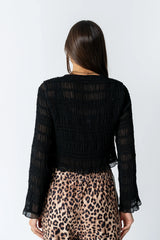 Marcus Chiffon Blouse in Black