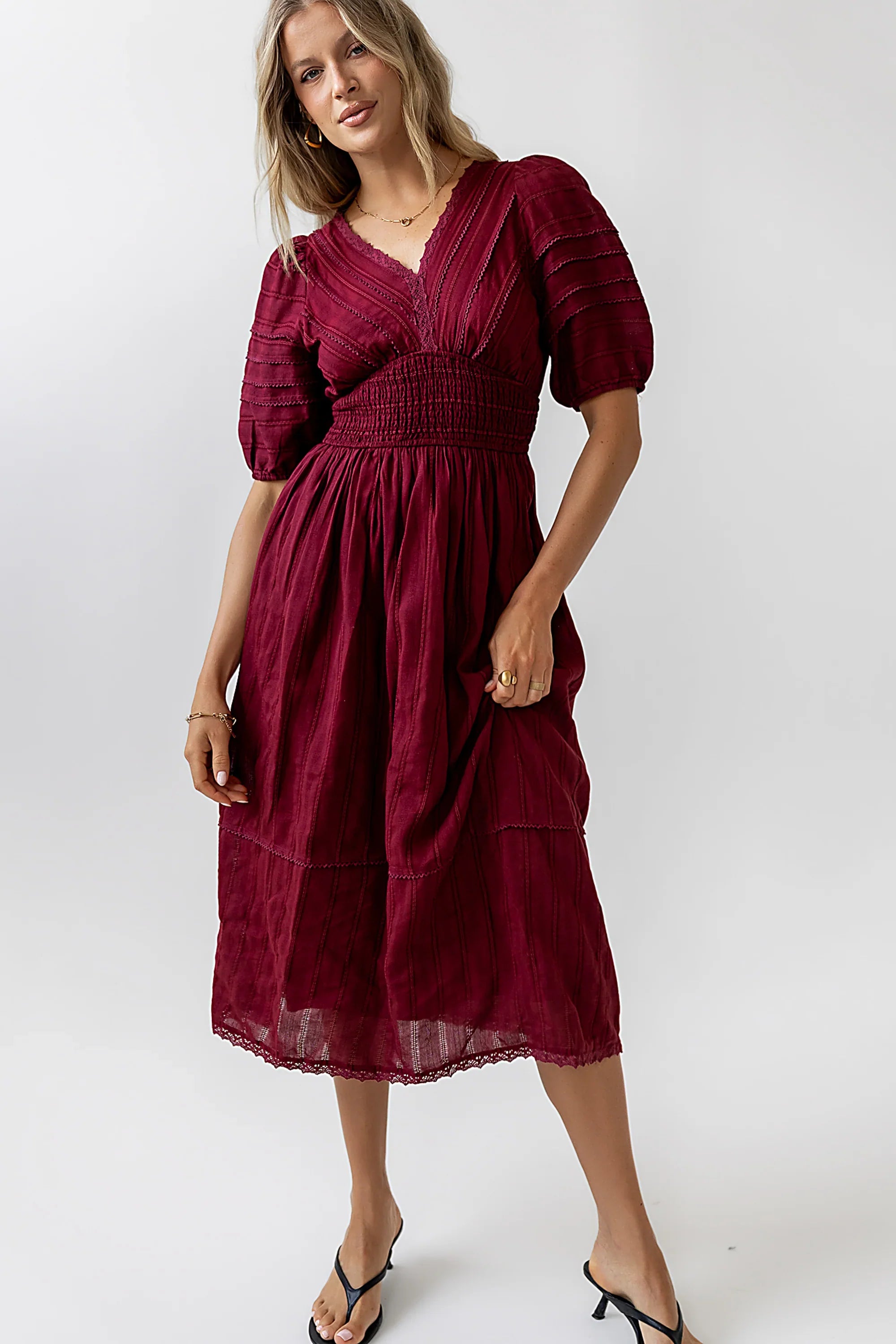 Tammia Ric Rac Midi Dress