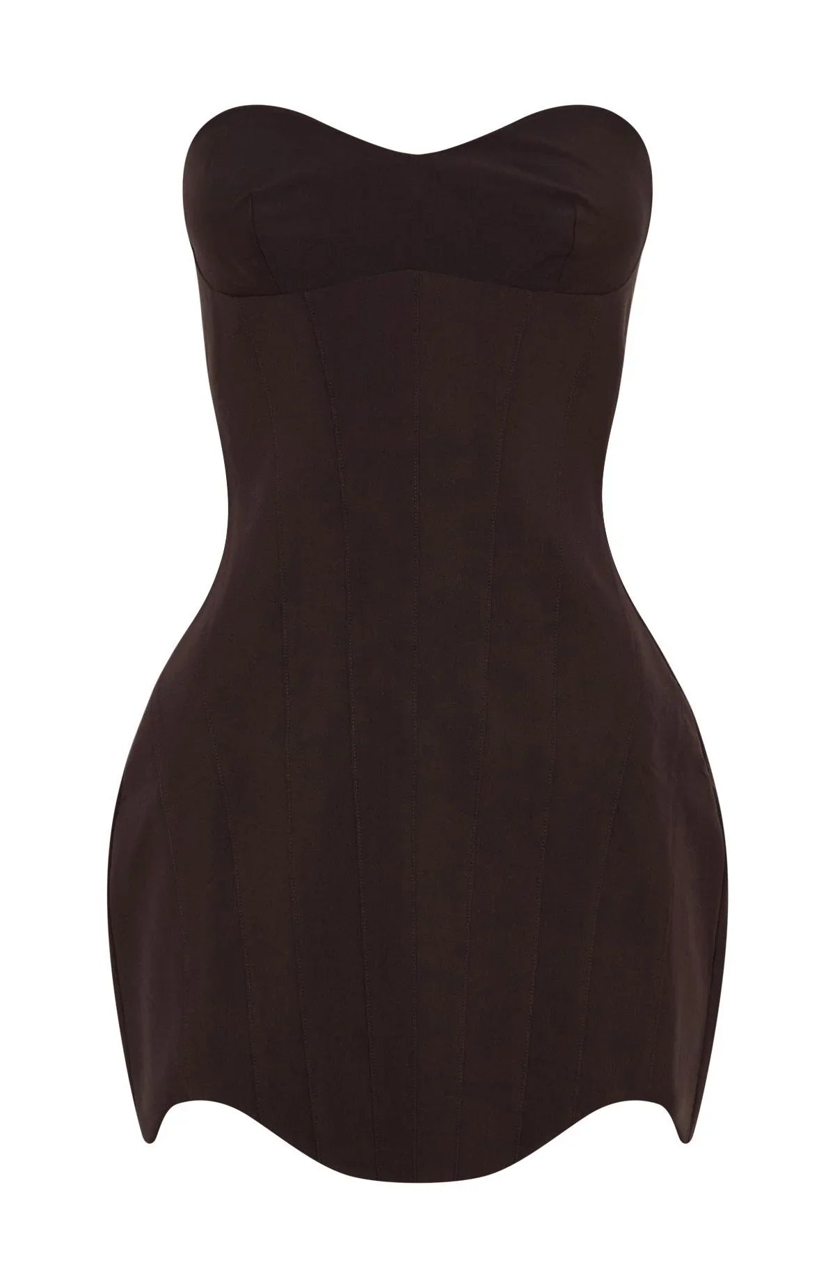Lavender Fields Strapless Mini Dress Chocolate