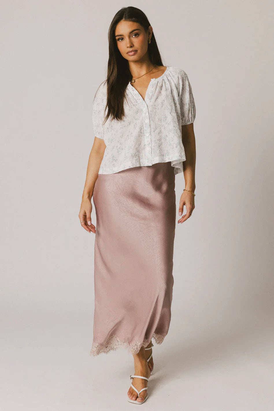 Peni Floral Blouse in Lavender