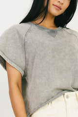 Sierra Cap Sleeve Top in Grey