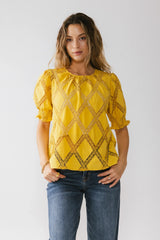 Noelle Loose Blouse in Yellow