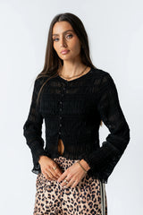 Marcus Chiffon Blouse in Black
