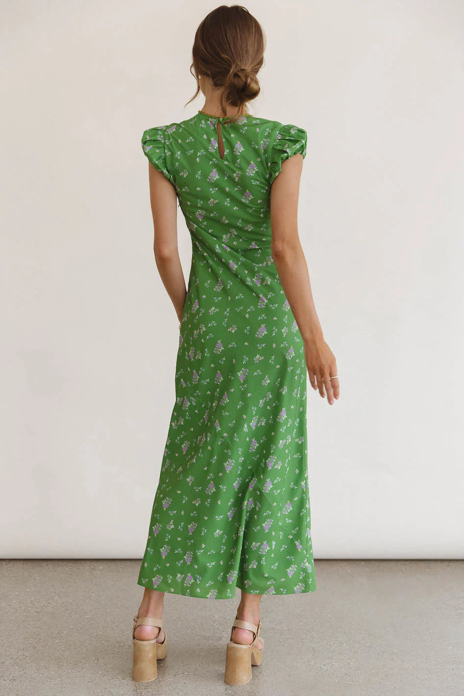 PREORDER- Ellianna Floral Maxi Dress in Green